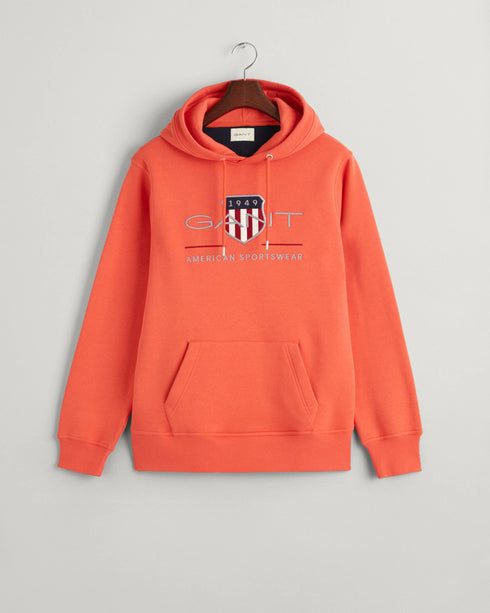 Gant Reg Archive Shield Hoodie Orange